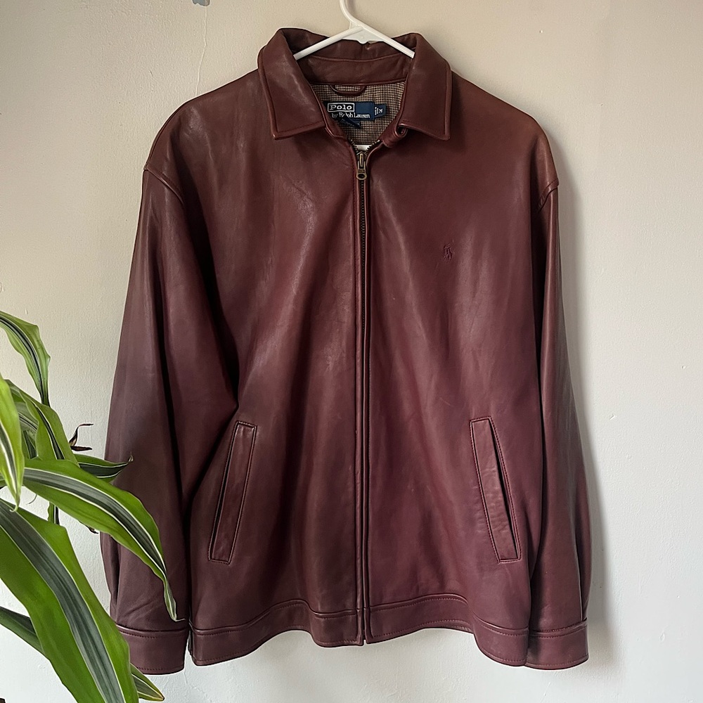 Beautiful condition genuine LEATHER Ralph Lauren jacket SIZE M